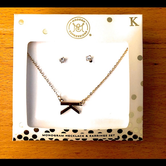 3 Gift sets- Necklace, Earrings and bracelet Monogram Gift Sets -New - Picture 1 of 3